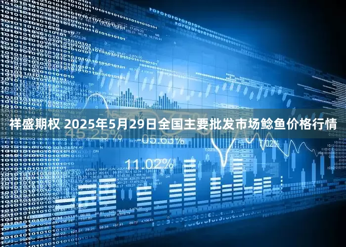 祥盛期权 2025年5月29日全国主要批发市场鲶鱼价格行情