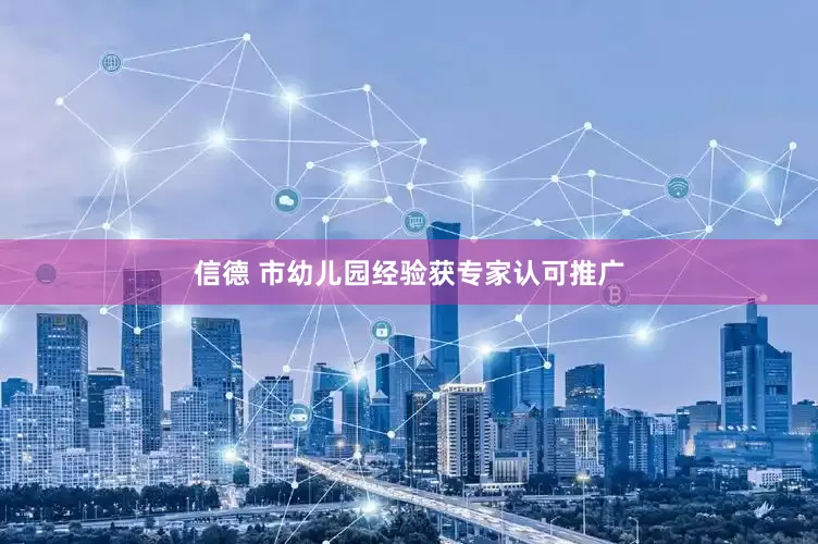 信德 市幼儿园经验获专家认可推广